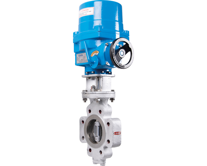 Double offset butterfly valve 1117 + NA-X ATEX electric actuator